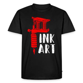 Art de tatouage Studio de tatouage - T-shirt Premium bio Homme - noir - Devant - Nico (187cm)