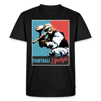 Vintage paintball - Men's Premium Organic T-Shirt - black - Front - Nico (187cm)