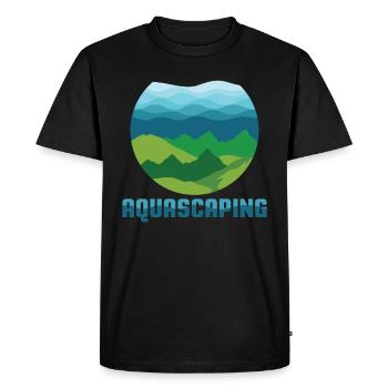 Aquascaping design I Aquarium Fish Tank Gardener - T-shirt Premium bio Homme - noir - Devant - Nico (187cm)