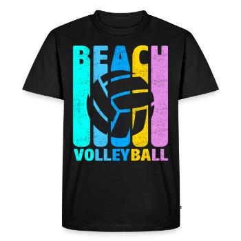Vintage de volleyball de plage - T-shirt Premium bio Homme - noir - Devant - Nico (187cm)