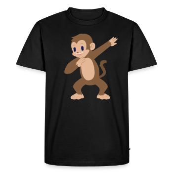 Tamponner le singe tamponner - T-shirt Premium bio Homme - noir - Devant - Nico (187cm)