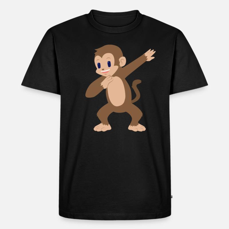 Dabbing Affe Dab - Männer Premium Bio T-Shirt - Schwarz