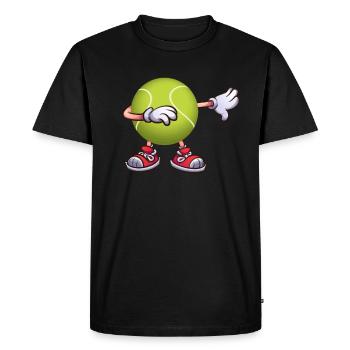 Dabbing Tennis Ball Tennis - Men's Premium Organic T-Shirt - black - Front - Nico (187cm)