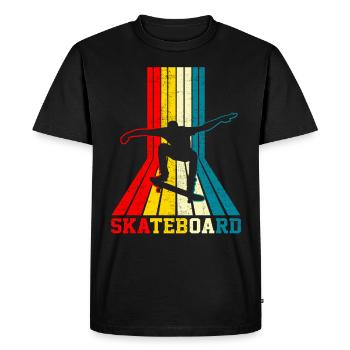 Vintage Skateboard - T-shirt Premium bio Homme - noir - Devant - Nico (187cm)