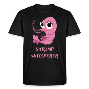 Jumbo Crevette graphique I Crevette Chuchoteur Drôle Cadeau - T-shirt Premium bio Homme - noir - Devant - Nico (187cm)