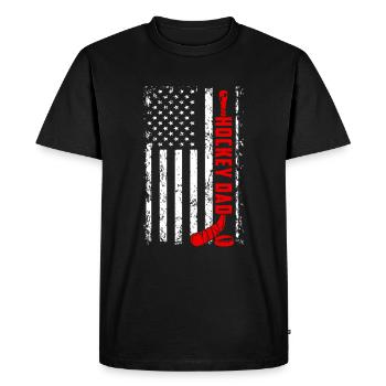 hockey dad - T-shirt Premium bio Homme - noir - Devant - Nico (187cm)