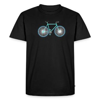 Chaîne de bicyclette - T-shirt Premium bio Homme - noir - Devant - Nico (187cm)