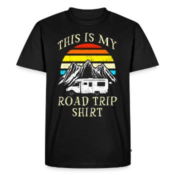 Ceci est ma chemise de voyage - T-shirt Premium bio Homme - noir - Devant - Nico (187cm)