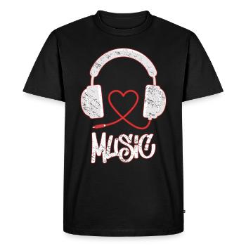 J'AIME LA MUSIQUE T-SHIRT - T-shirt Premium bio Homme - noir - Devant - Nico (187cm)