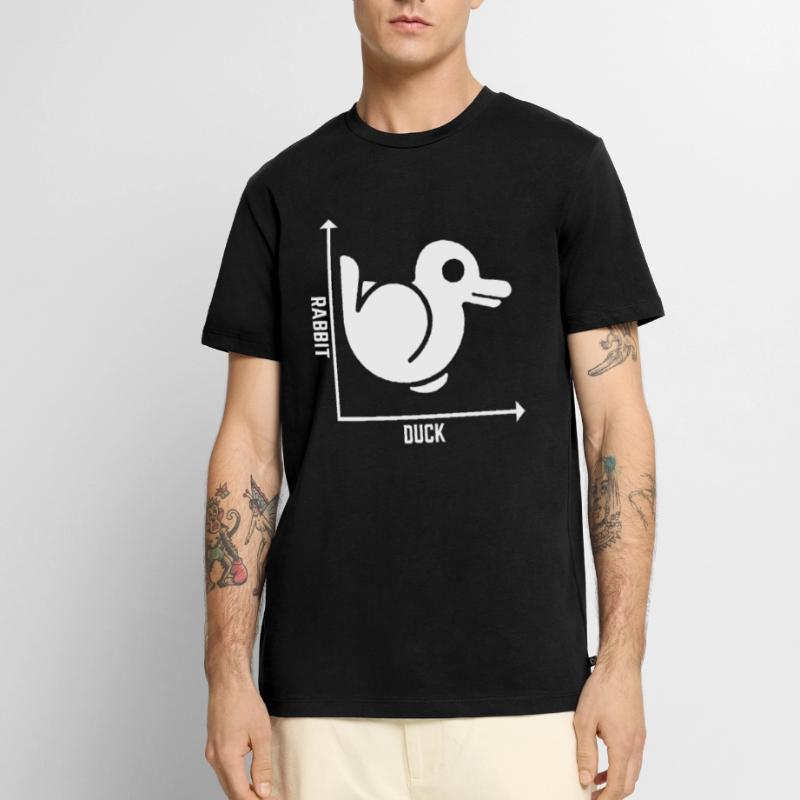 Lapin Canard Graphique Math Pun Élève Enseignant Pâques T-shirt Premium bio Homme