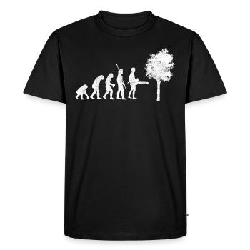 Evolution Lumberjack - Men's Premium Organic T-Shirt - black - Front - Nico (187cm)