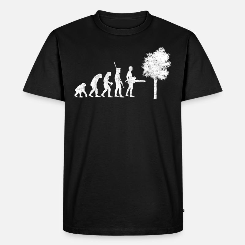 Bûcheron évolution - T-shirt Premium bio Homme - noir