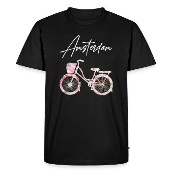 Amsterdam - T-shirt Premium bio Homme - noir - Devant - Nico (187cm)