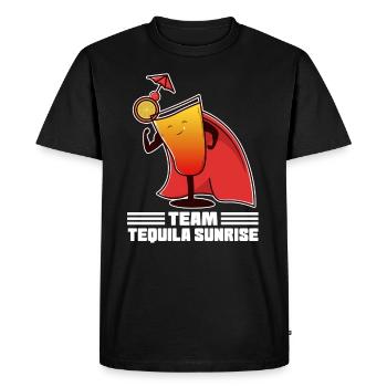Cocktail Tequila Sunrise Funny Team Drink - Men's Premium Organic T-Shirt - black - Front - Nico (187cm)