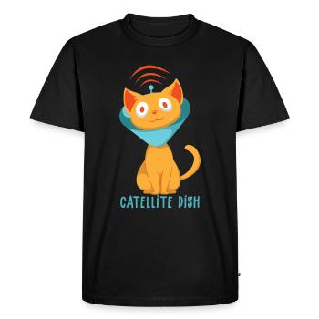 Satellite Cat Catellite TV Étalonnage Satellite - T-shirt Premium bio Homme - noir - Devant - Nico (187cm)