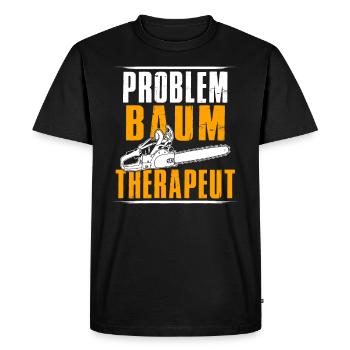 Thérapeute en arbre à problèmes - T-shirt Premium bio Homme - noir - Devant - Nico (187cm)