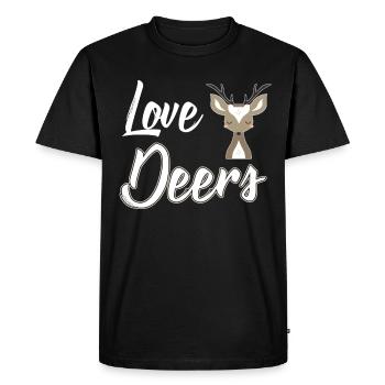 Deer Roe Deer - Men's Premium Organic T-Shirt - black - Front - Nico (187cm)