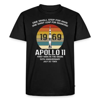 Apollo 11 1969 - T-shirt Premium bio Homme - noir - Devant - Nico (187cm)