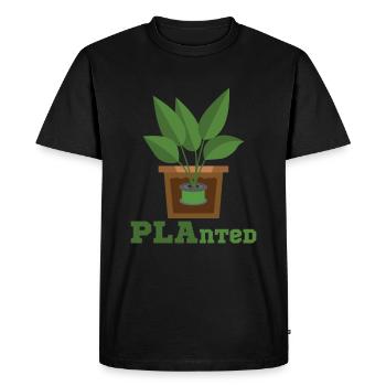 Impression 3D PLAnted Drôle filament d’impression 3D - T-shirt Premium bio Homme - noir - Devant - Nico (187cm)