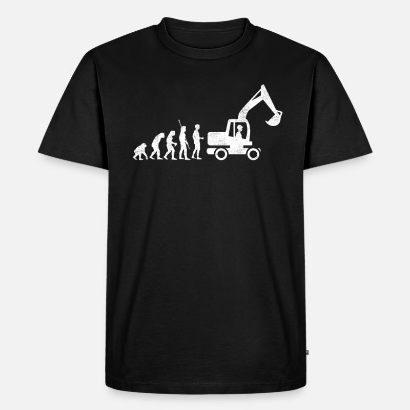 Evolution Bagger Baggerfahrer - Männer Premium Bio T-Shirt - Schwarz