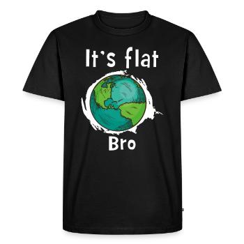 She is flat earth - Men's Premium Organic T-Shirt - black - Front - Nico (187cm)