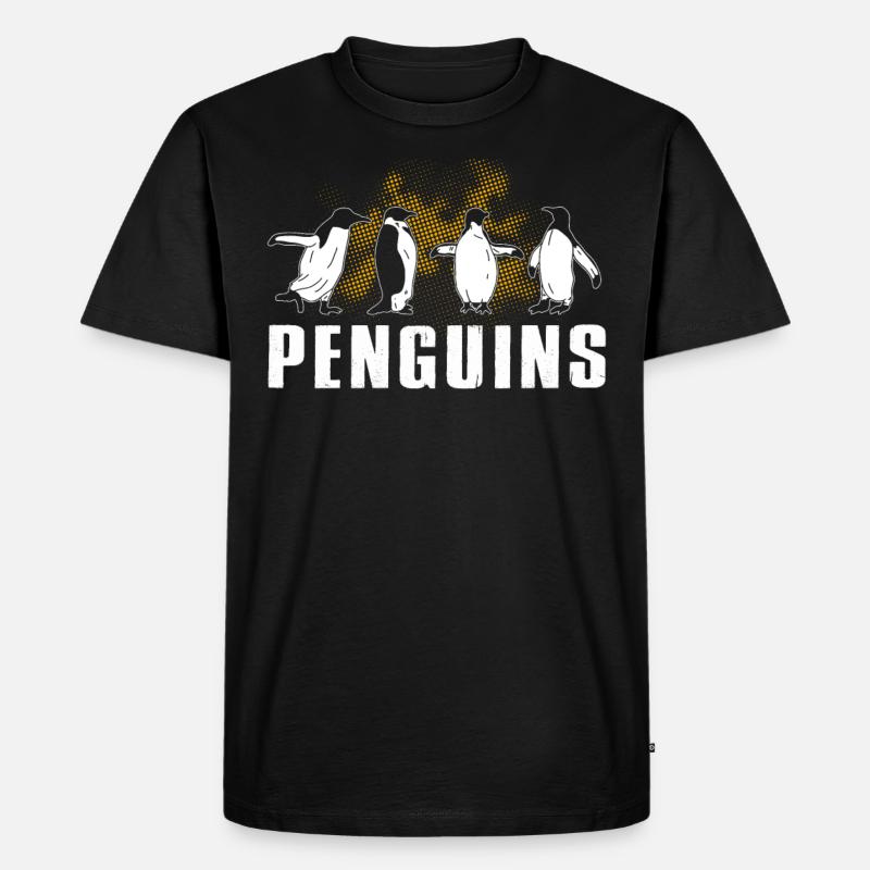 Pinguine Pinguin - Männer Premium Bio T-Shirt - Schwarz