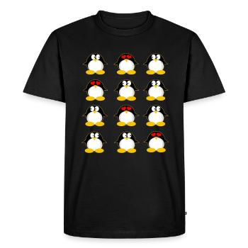Pingouin pingouin - T-shirt Premium bio Homme - noir - Devant - Nico (187cm)
