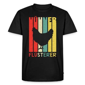 Whisperer de poulet cru - T-shirt Premium bio Homme - noir - Devant - Nico (187cm)