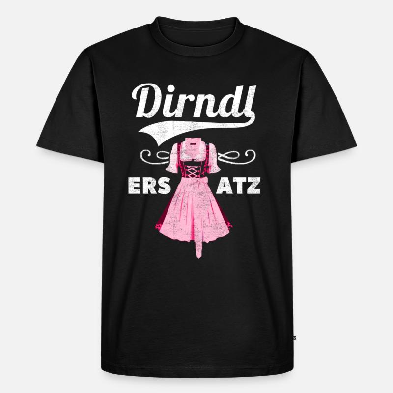 Dirndl Ersatz - Männer Premium Bio T-Shirt - Schwarz