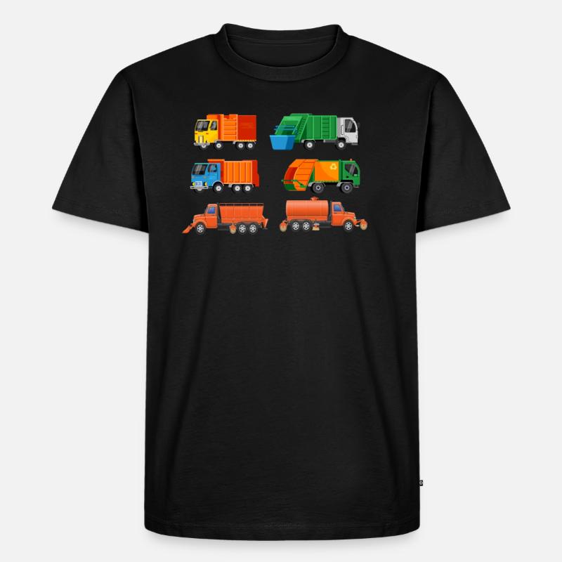 Müllabfuhr Kinder - Männer Premium Bio T-Shirt - Schwarz