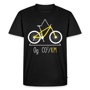 Fahrradfahrer Bike - Männer Premium Bio T-Shirt - Schwarz - Vorne - Nico (187cm)