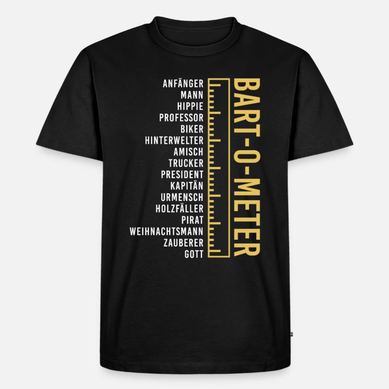 Bart - Männer Premium Bio T-Shirt - Schwarz