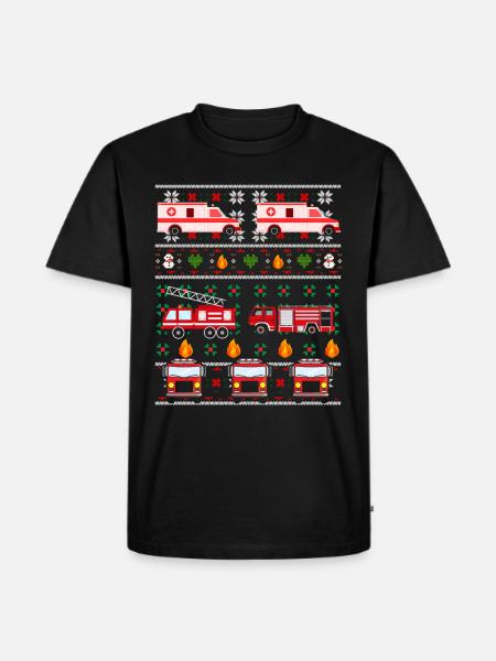 Ugly Christmas Emergency - Men's Premium Organic T-Shirt - black