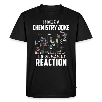Chemistry joke reaction - Men's Premium Organic T-Shirt - black - Front - Nico (187cm)