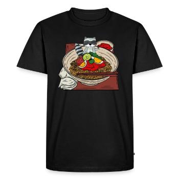 Raton laveur - T-shirt Premium bio Homme - noir - Devant - Nico (187cm)