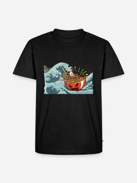 Ramen wave Kanagawa - Men's Premium Organic T-Shirt - black