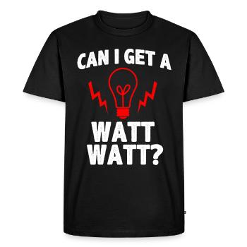 Watts d'électricité - T-shirt Premium bio Homme - noir - Devant - Nico (187cm)