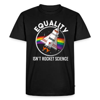 Love is Pride Herz Equality Dame Herr Frau Merch - Männer Premium Bio T-Shirt - Schwarz - Vorne - Nico (187cm)