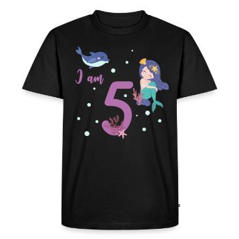Je suis le cinquième cinquième anniversaire de sirène - T-shirt Premium bio Homme - noir - Devant - Nico (187cm)