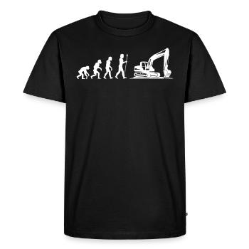Pelle opérateur pelle Evolution - T-shirt Premium bio Homme - noir - Devant - Nico (187cm)