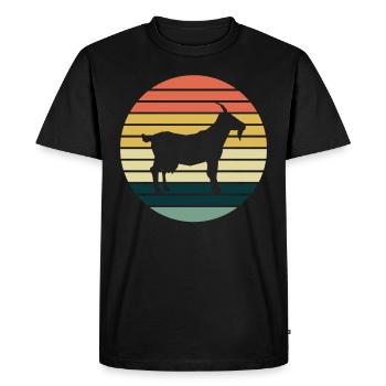 Chèvre billy chèvre billy chèvre rétro - T-shirt Premium bio Homme - noir - Devant - Nico (187cm)