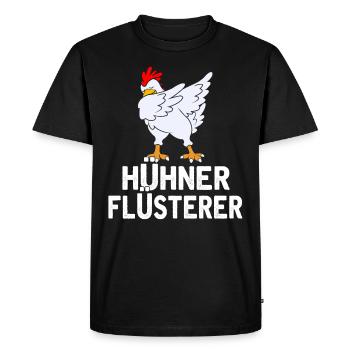Chicken Chicken Whisperer - Men's Premium Organic T-Shirt - black - Front - Nico (187cm)