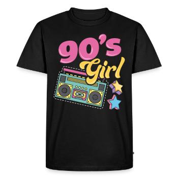 90s party outfit costume disguise 90s - Men's Premium Organic T-Shirt - black - Front - Nico (187cm)
