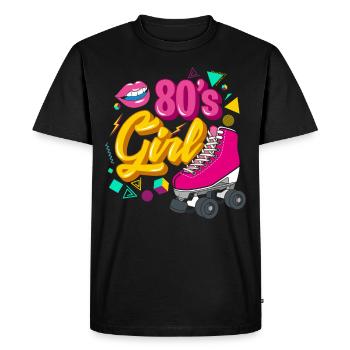 80s party outfit costume disguise 80s - Men's Premium Organic T-Shirt - black - Front - Nico (187cm)