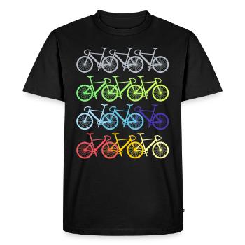 Vélo cycliste vélo - T-shirt Premium bio Homme - noir - Devant - Nico (187cm)