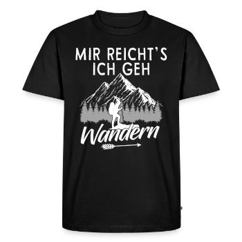 Mir reichts ich geh Wandern Berge - Männer Premium Bio T-Shirt - Schwarz - Vorne - Nico (187cm)
