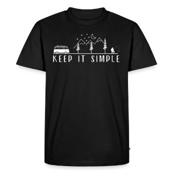 Keep it simple hiking mountains - Men's Premium Organic T-Shirt - black - Front - Nico (187cm)