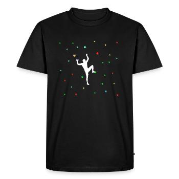 Climbing climbing wall - Men's Premium Organic T-Shirt - black - Front - Nico (187cm)