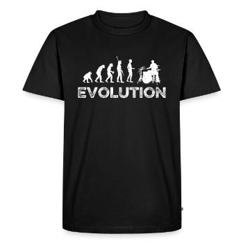 Evolution drummer drums - Men's Premium Organic T-Shirt - black - Front - Nico (187cm)
