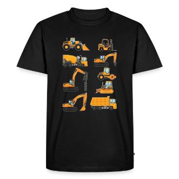 Opérateur / opératrice d'excavatrice - T-shirt Premium bio Homme - noir - Devant - Nico (187cm)
